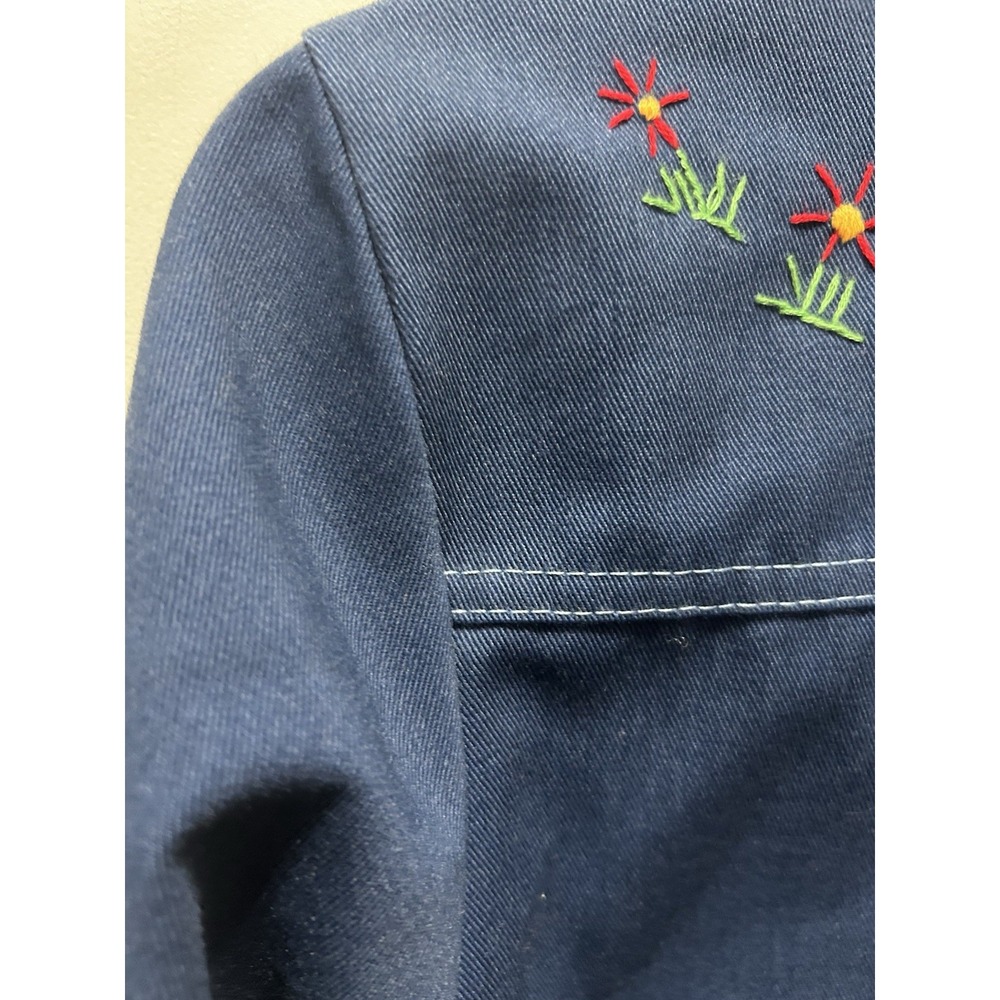 VTG 60s 70s Toughskins Union Dark Wash Indigo Long Sleeve Sears Put on Shop 16 - Picture 6 of 16